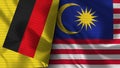 Malaysia and Germany Realistic Flag Ã¢â¬â Fabric Texture Illustration Royalty Free Stock Photo